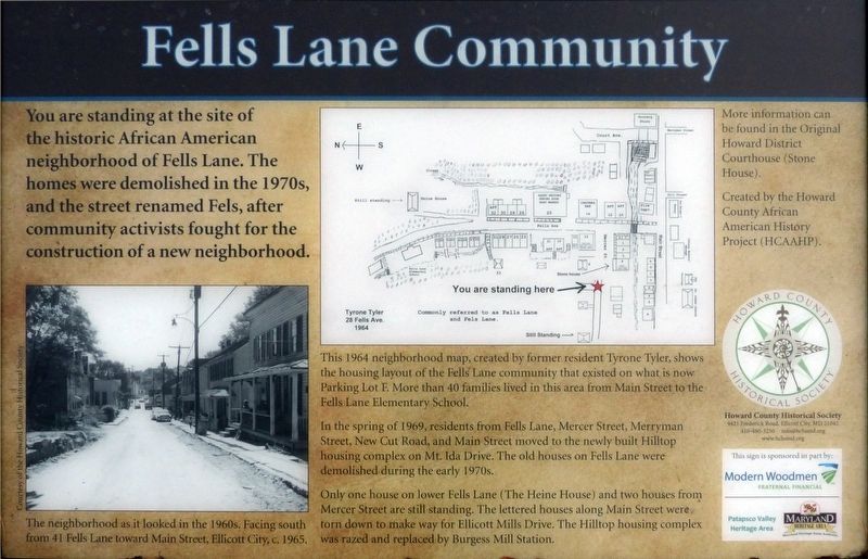 Fells Lane Community Marker. Click for full size. Fells Lane Community Marker image. Click for full size.