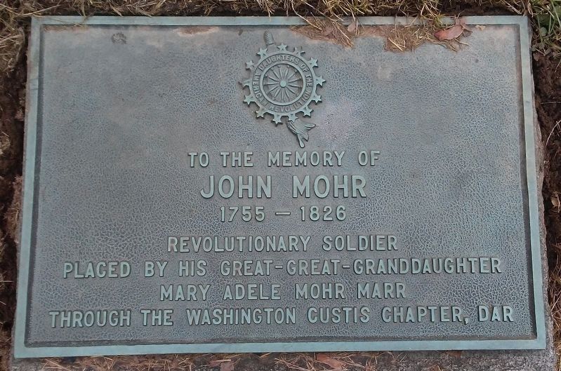 John Mohr, Revolutionary Soldier. Click for full size. John Mohr, Revolutionary Soldier image. Click for full size.