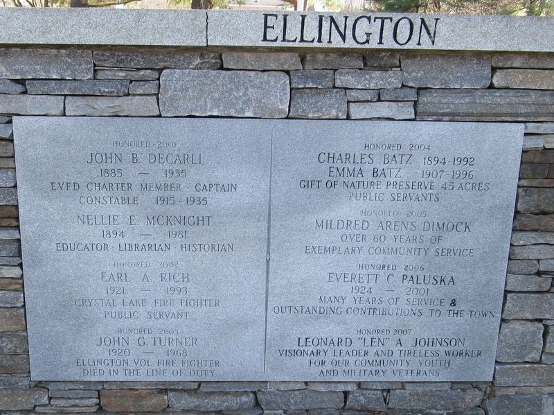 Ellington Wall of Honor. Click for full size. Ellington Wall of Honor image. Click for full size.