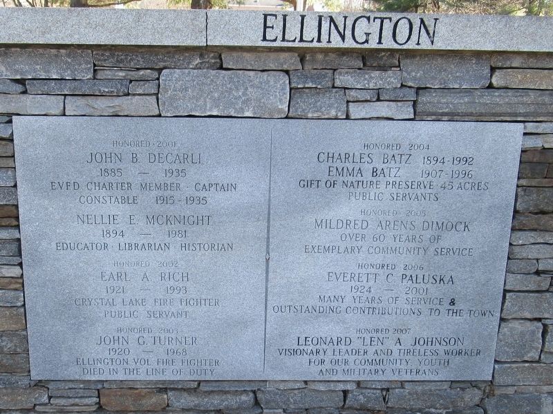 Ellington Wall of Honor image. Click for full size.
