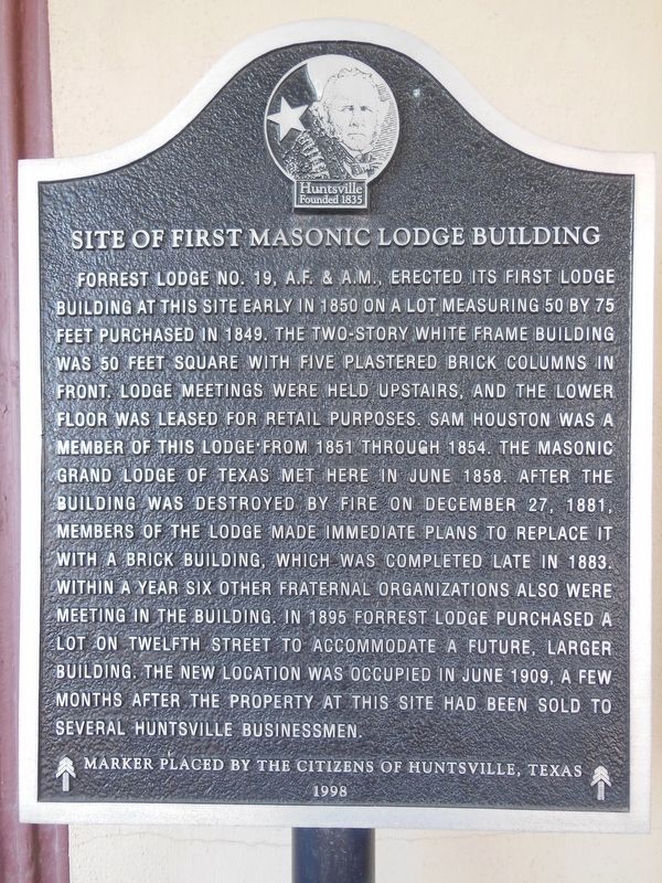 Site of First Masonic Lodge Building Marker image. Click for full size.