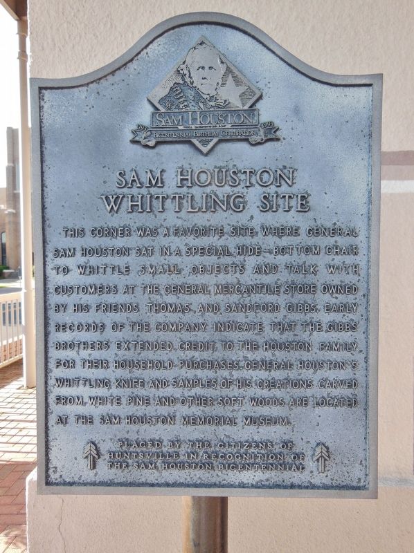 Sam Houston Whittling Site Marker image, Touch for more information