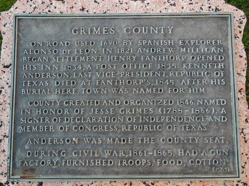 Grimes County Marker image. Click for full size.