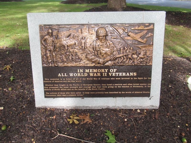 World War II Veterans Marker image. Click for full size.