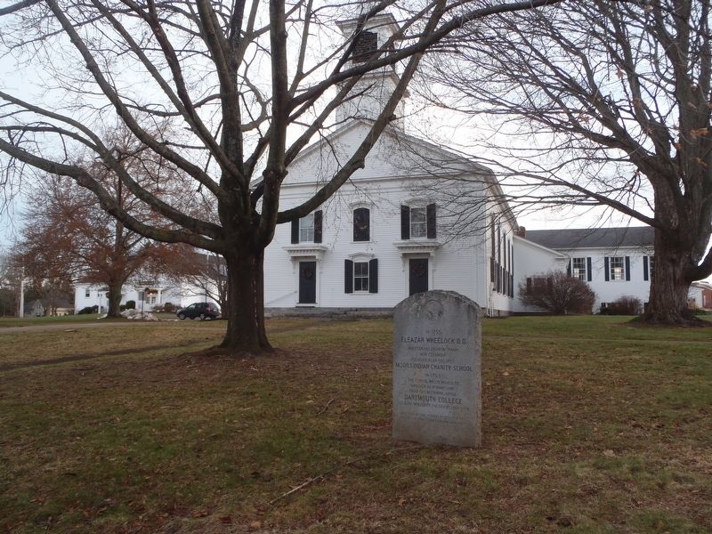 The Marker and Columbia Congregational Church image. Click for full size.