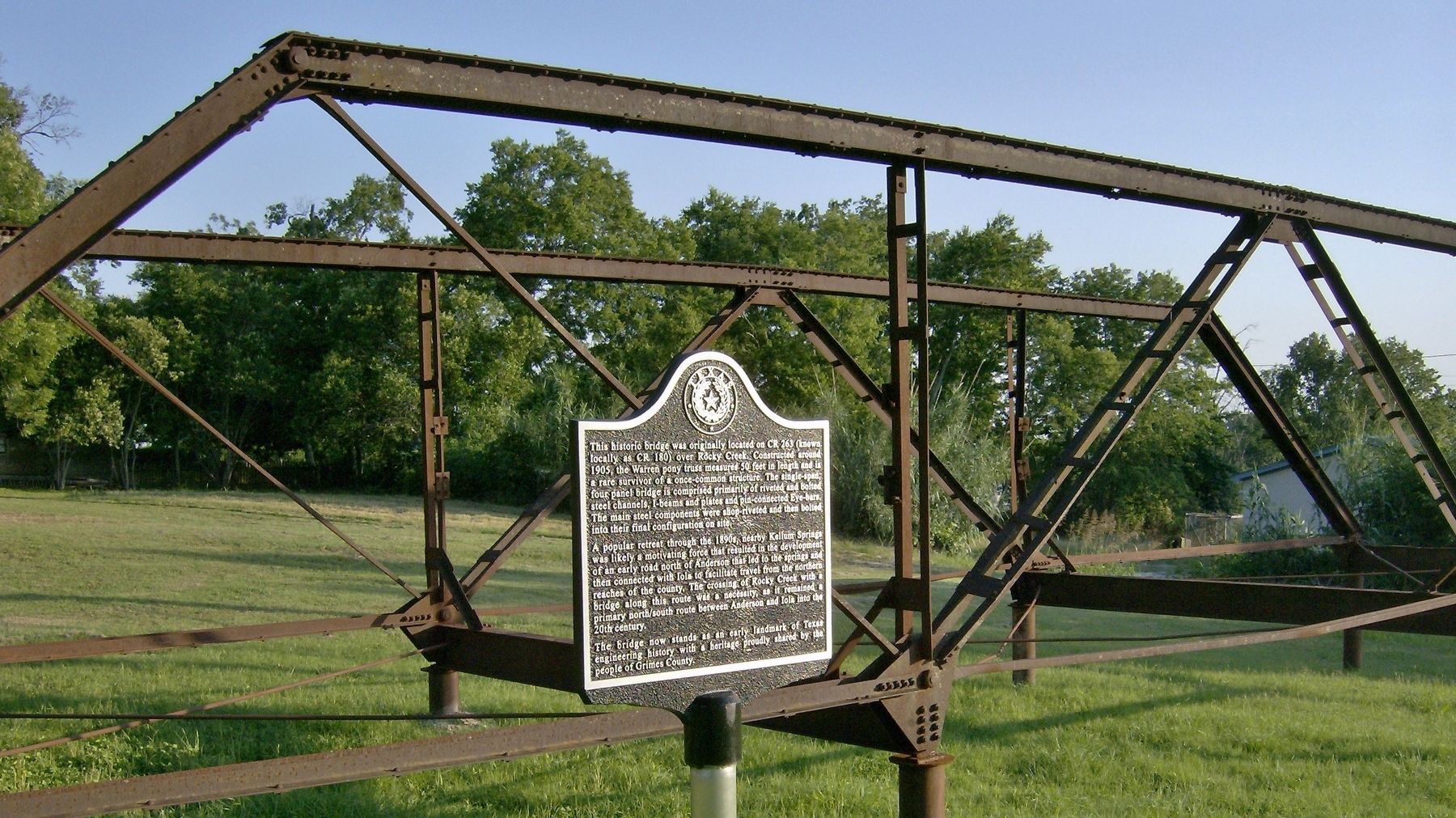Rocky Creek Bridge Marker (<i>wide view</i>). Click for full size. Rocky Creek Bridge Marker (<i>wide view</i>) image. Click for full size.