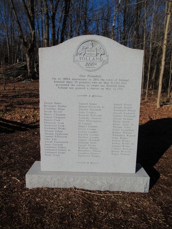 Tolland Founders Monument. Click for full size. Tolland Founders Monument image. Click for full size.