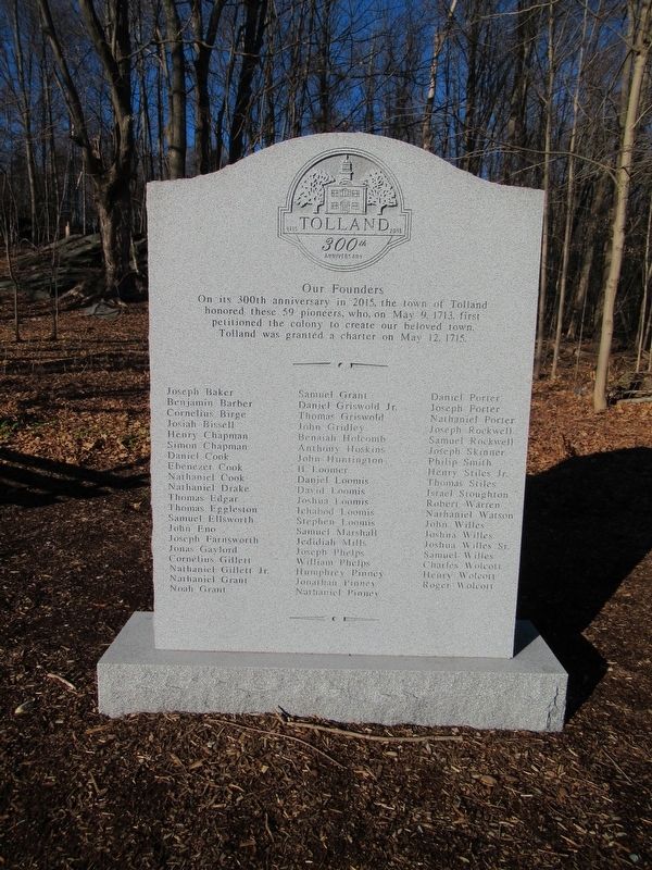 Tolland Founders Monument image. Click for full size.