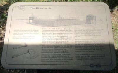 The Blockhouse Marker image. Click for full size.