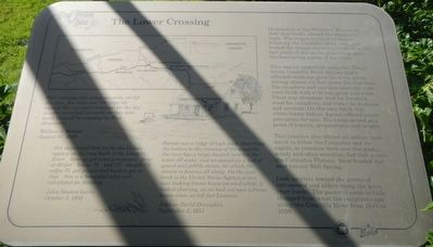 The Lower Crossing Marker. Click for full size. The Lower Crossing Marker image. Click for full size.
