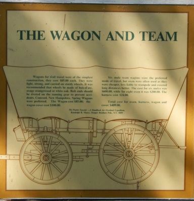 The Wagon and Team panel. Click for full size. The Wagon and Team panel image. Click for full size.