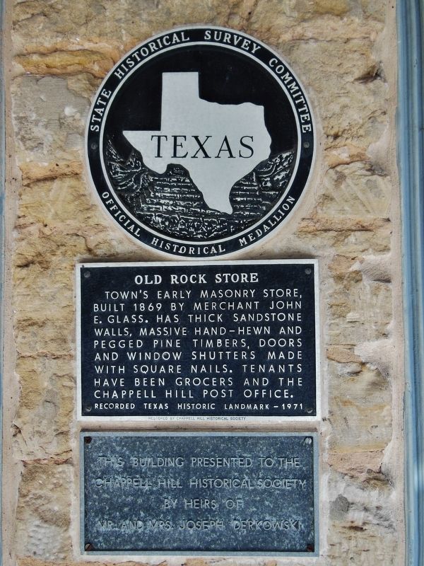 Old Rock Store Marker (<i>tall view</i>) image. Click for full size.