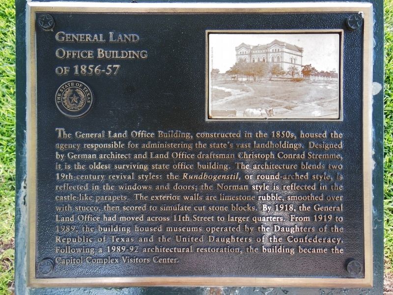 General Land Office Building of 1856-57 Marker image. Click for full size.