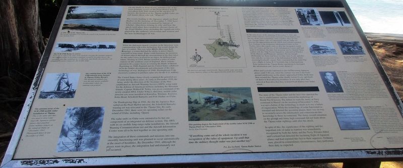 Opana Radar Site Marker. Click for full size. Opana Radar Site Marker image. Click for full size.