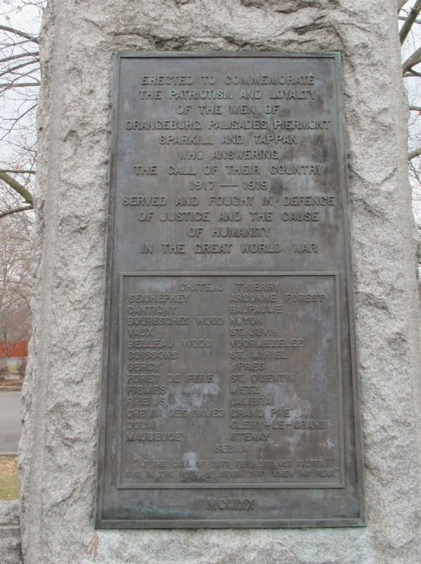 Sparkill World War I Memorial. Click for full size. Sparkill World War I Memorial image. Click for full size.