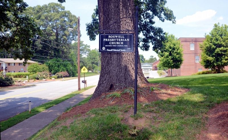 Roswell Presbyterian Church Marker image. Click for full size.