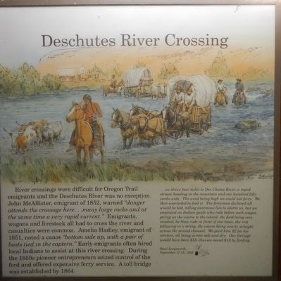 Deschutes River Crossing panel. Click for full size. Deschutes River Crossing panel image. Click for full size.