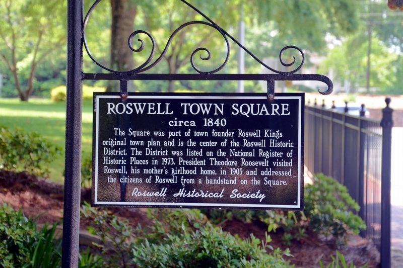 Roswell Town Square Marker image. Click for full size.