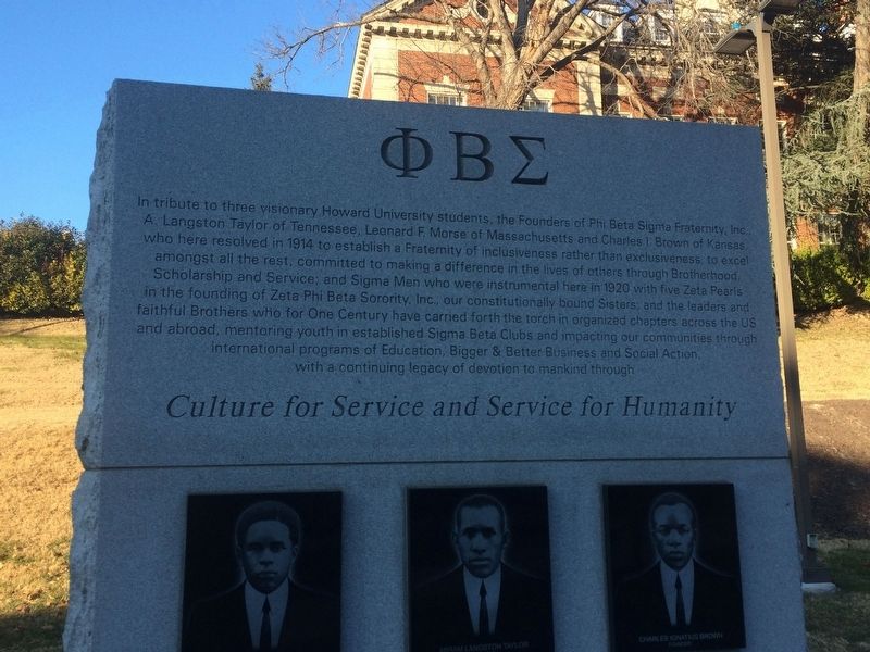 Top of Phi Beta Sigma Marker, front image. Click for full size.