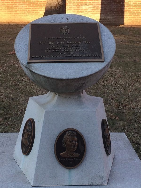 Zeta Phi Beta Sorority, Inc. Marker image. Click for full size.