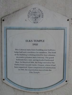 Elks Temple Marker. Click for full size. Elks Temple Marker image. Click for full size.