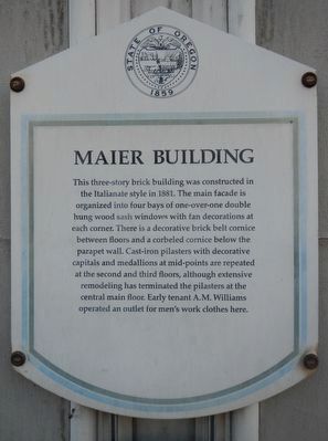 Maier Building Marker image. Click for full size.