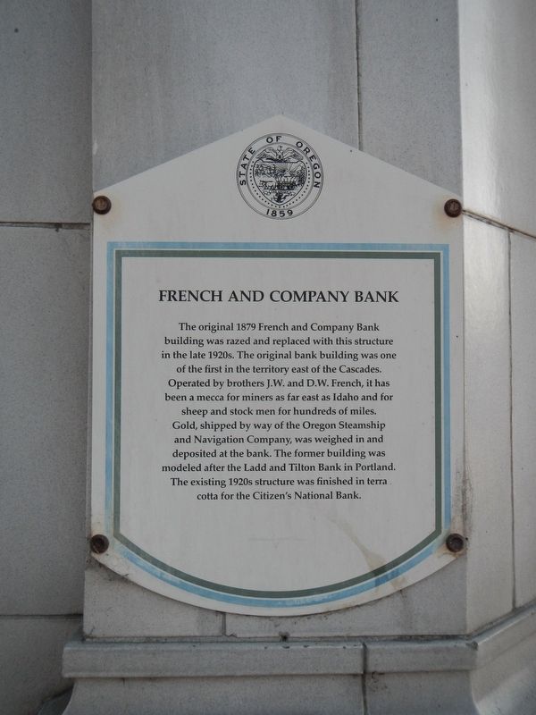French and Company Bank Marker image. Click for full size.