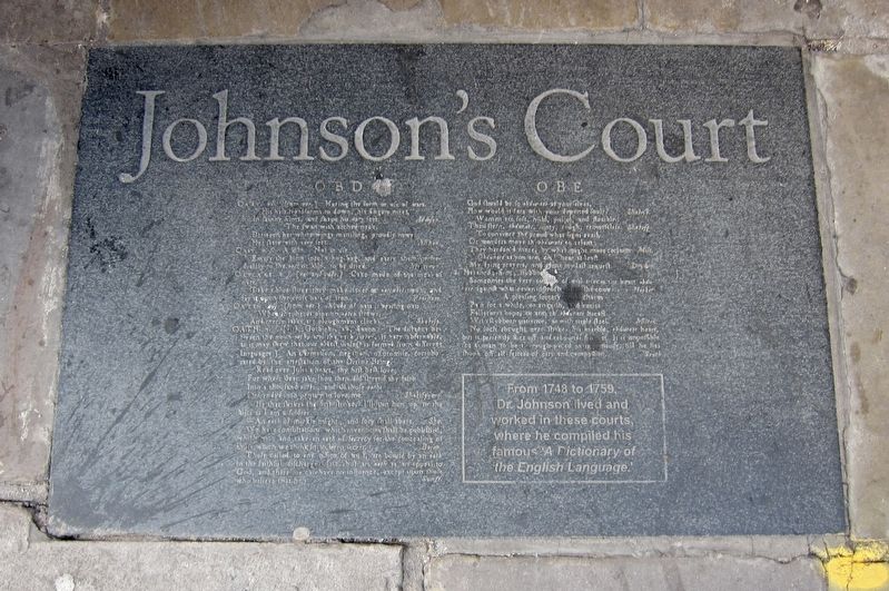 Johnson's Court Marker image. Click for full size.