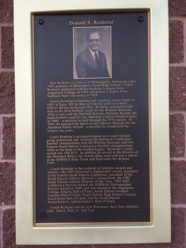 Donald S. Reshetar Marker. Click for full size. Donald S. Reshetar Marker image. Click for full size.