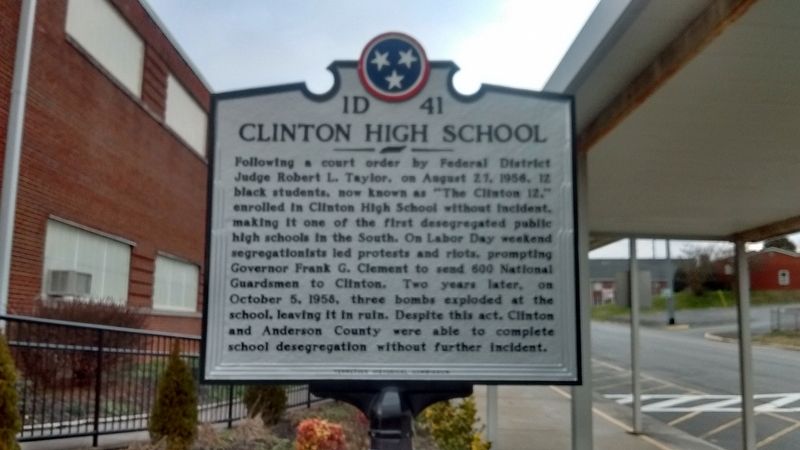 Clinton High School Marker image. Click for full size.