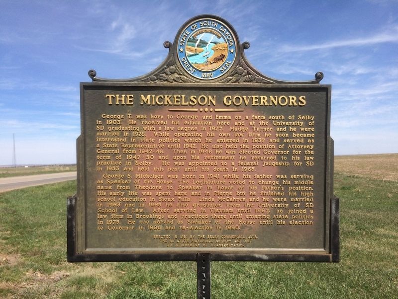 The Mickelson Governors Marker image. Click for full size.