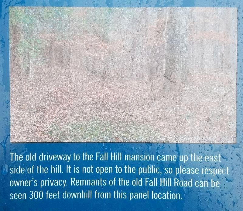 Closeup picture from the Fall Hill Road Marker image. Click for full size.