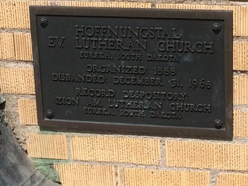 Hoffnungstal EV. Lutheran Church Marker image. Click for full size.
