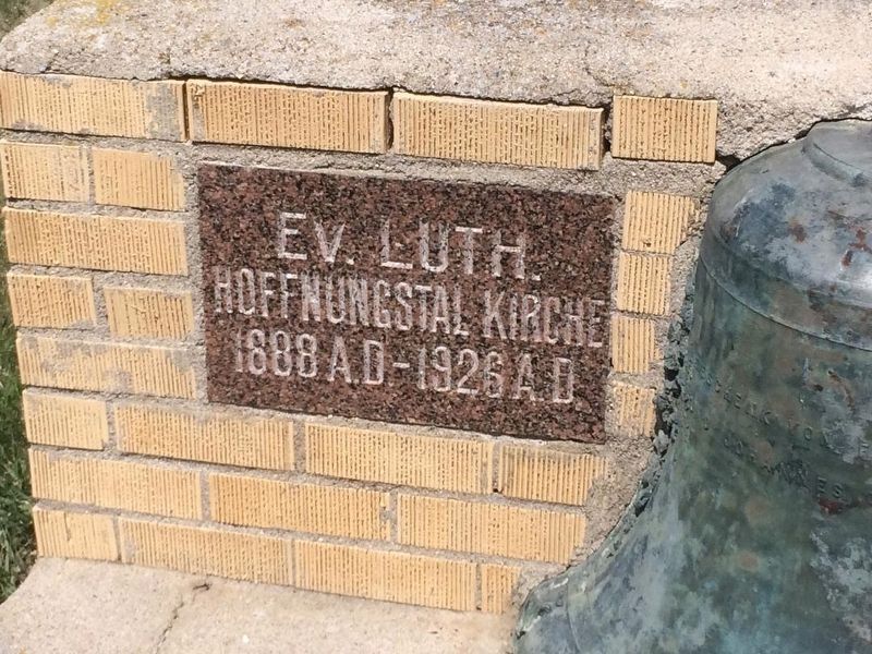 Original Corner Stone Hoffnungstal EV. Lutheran Church. Click for full size. Original Corner Stone Hoffnungstal EV. Lutheran Church image. Click for full size.