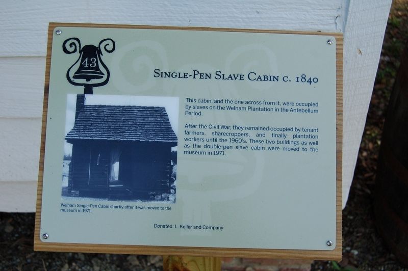 Single Pen Slave Cabin Marker image. Click for full size.
