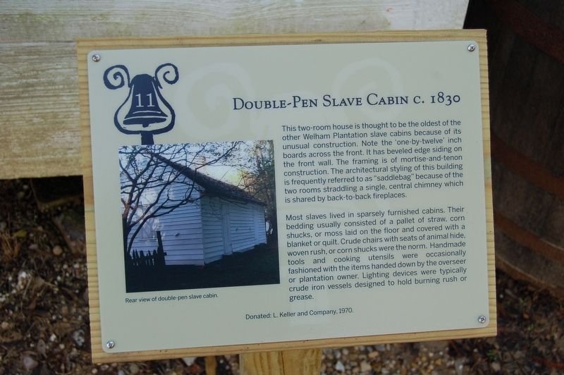 Double-Pen Slave Cabin Marker image. Click for full size.