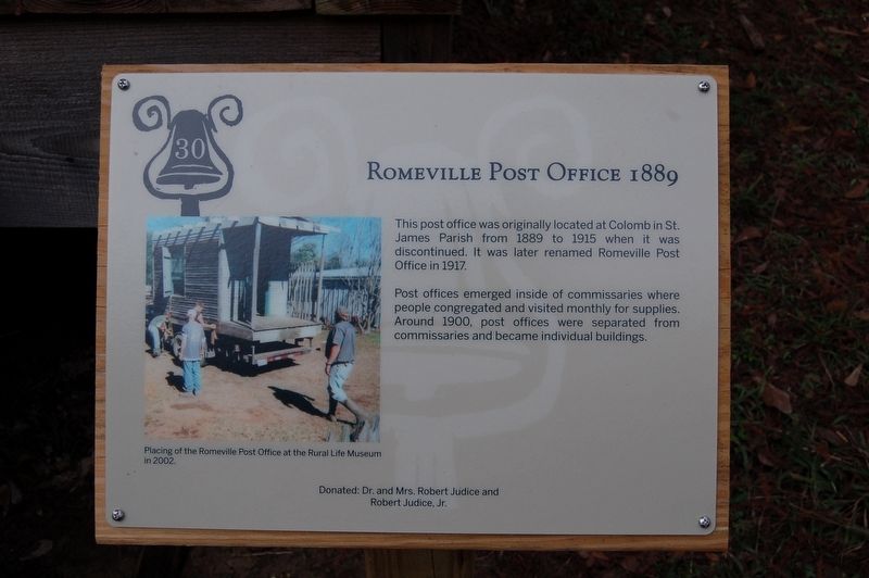 Romeville Post Office Marker. Click for full size. Romeville Post Office Marker image. Click for full size.