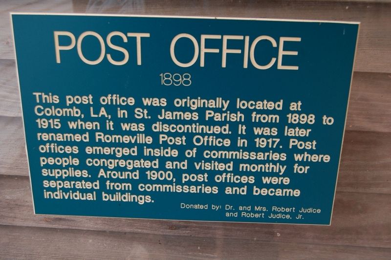 Romeville Post Office Marker. Click for full size. Romeville Post Office Marker image. Click for full size.
