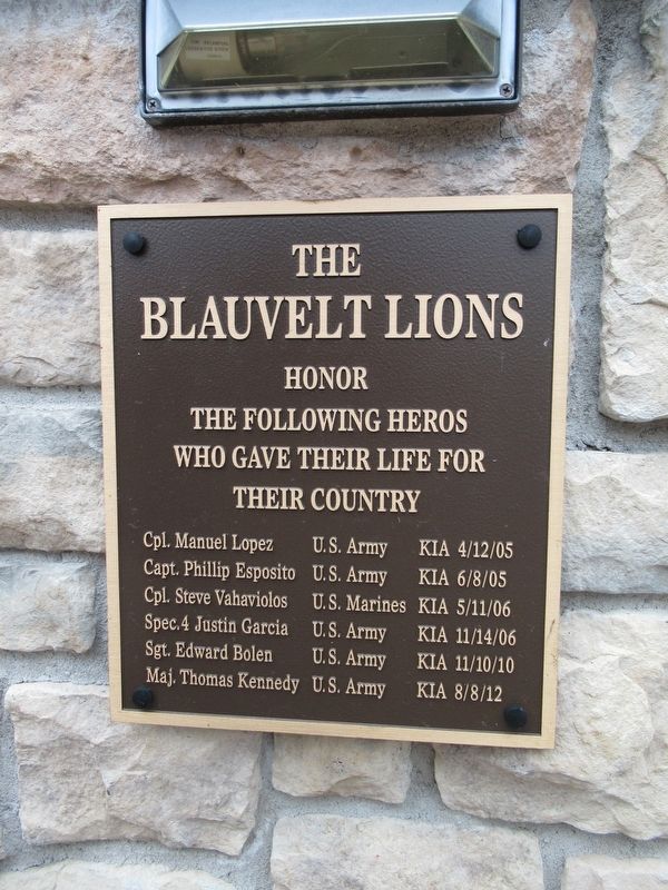 Blauvelt Lions Memorial image. Click for full size.