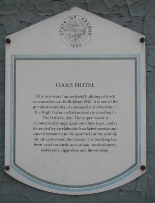 Oaks Hotel Marker image. Click for full size.