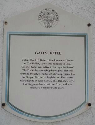Gates Hotel Marker image. Click for full size.
