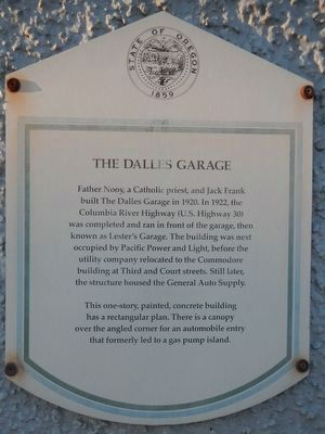 The Dalles Garage Marker image. Click for full size.