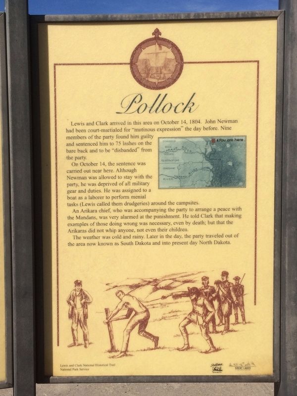 Pollock, South Dakota Marker image. Click for full size.