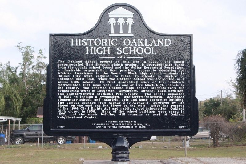 Historic Oakland High School Marker image. Click for full size.