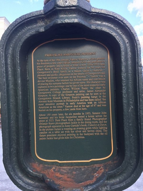 Freed Slave and Future President Marker. Click for full size. Freed Slave and Future President Marker image. Click for full size.