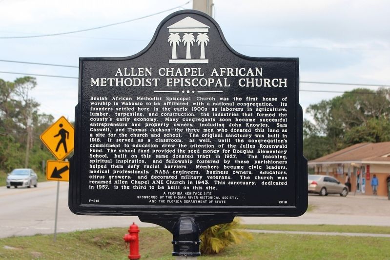 Allen Chapel African Methodist Episcopal Church Marker image. Click for full size.