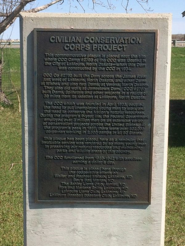Civilian Conservation Corps Project Marker image. Click for full size.