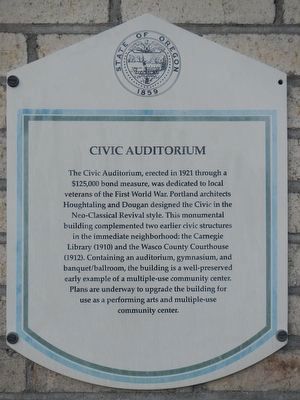 Civic Auditorium Marker image. Click for full size.
