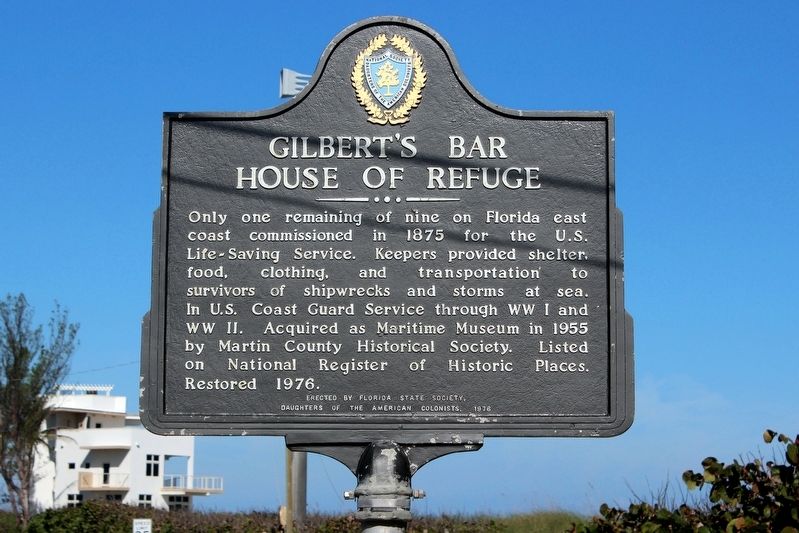 Gilbert's Bar House of Refuge Marker. Click for full size. Gilbert's Bar House of Refuge Marker image. Click for full size.