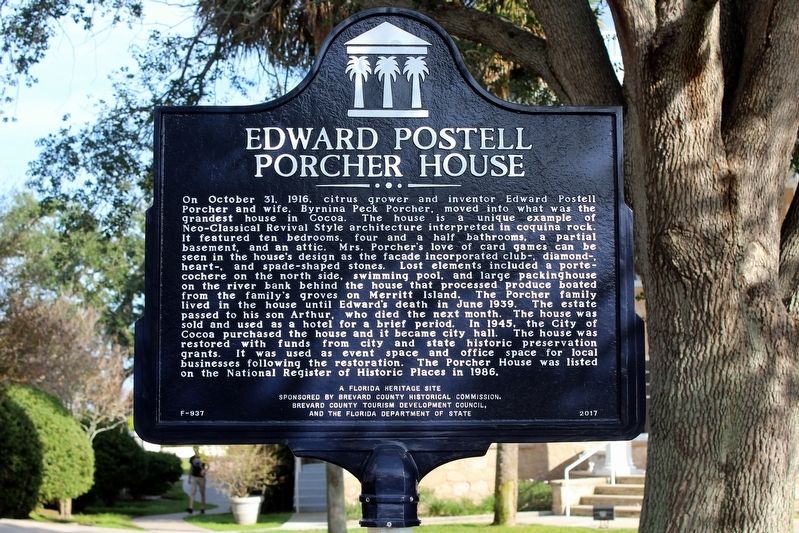 Edward Postell Porcher House Marker image. Click for full size.